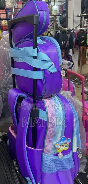 3 Piece Kids School and Pouch Carrier Bag -Multicolor