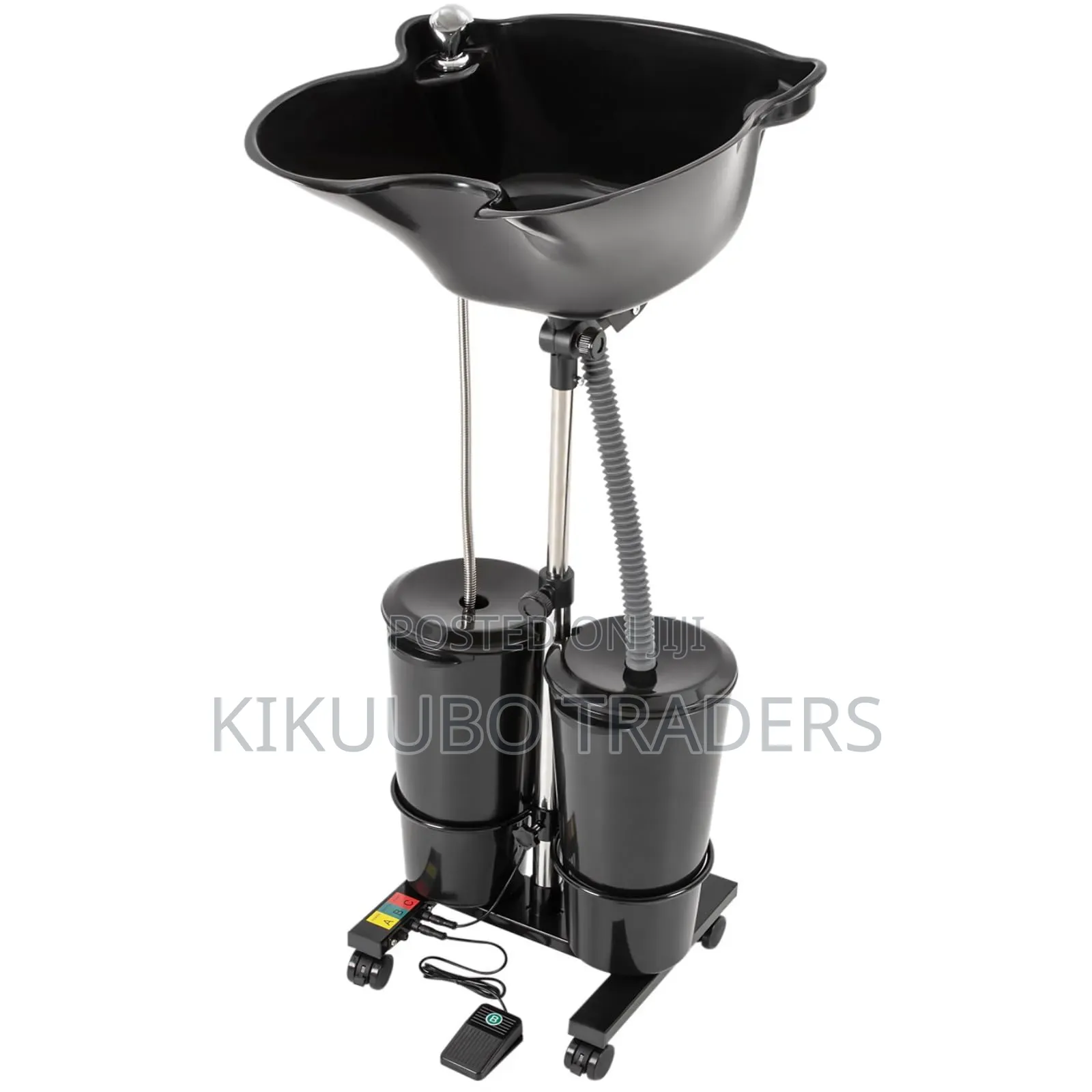 Portable Salon Shampoo Bowl With an Electric Pump and a Dual-Bucket