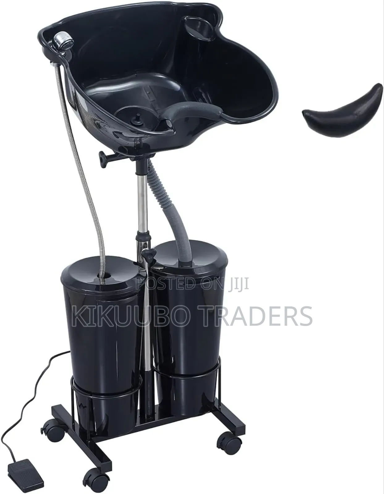 Portable Salon Shampoo Bowl With an Electric Pump and a Dual-Bucket