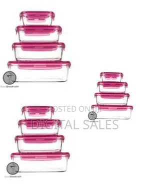 Luminarc Set of 4 Rectangularmglass Food Storage Containers With Lids