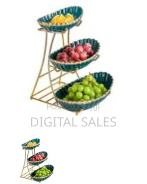 Elegant Three-Tiered Ceramic Serving Stand