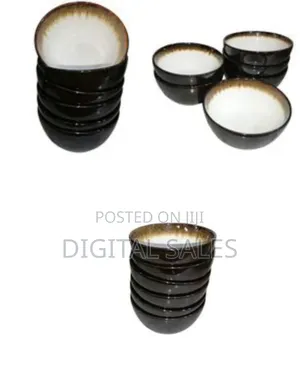 Set of 6 Rustic Chic Stoneware Cereal/Soup