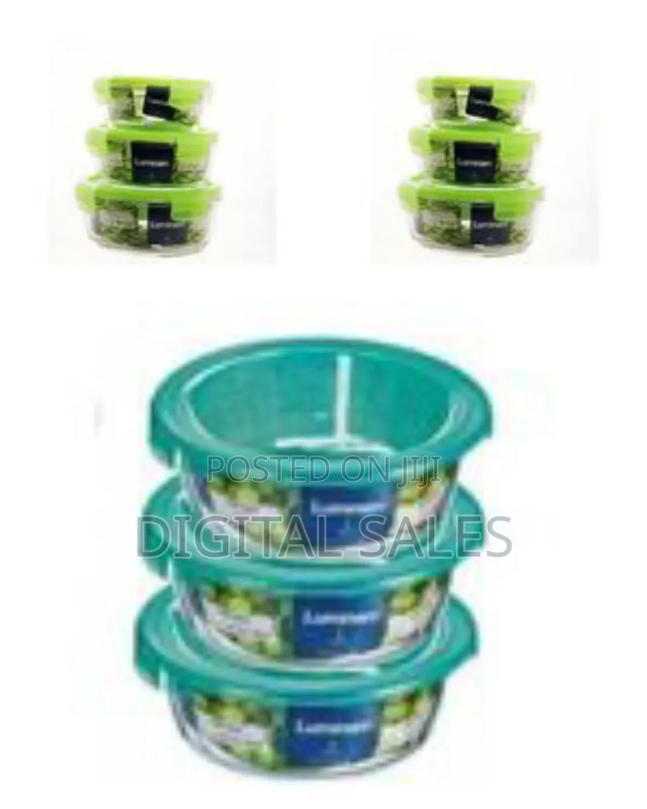 Luminarc Set of Borosilicate Glass Food Storage Containers