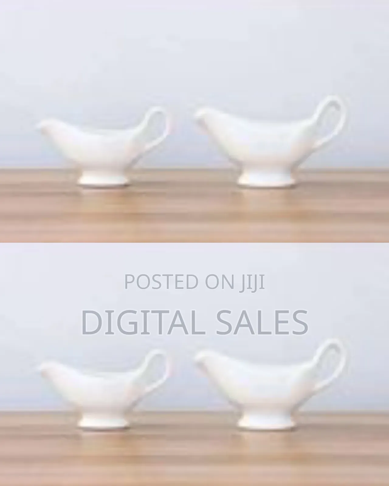 6-Piece Set of Classic White Ceramic Gravy Boats - Multicolor, 100ml