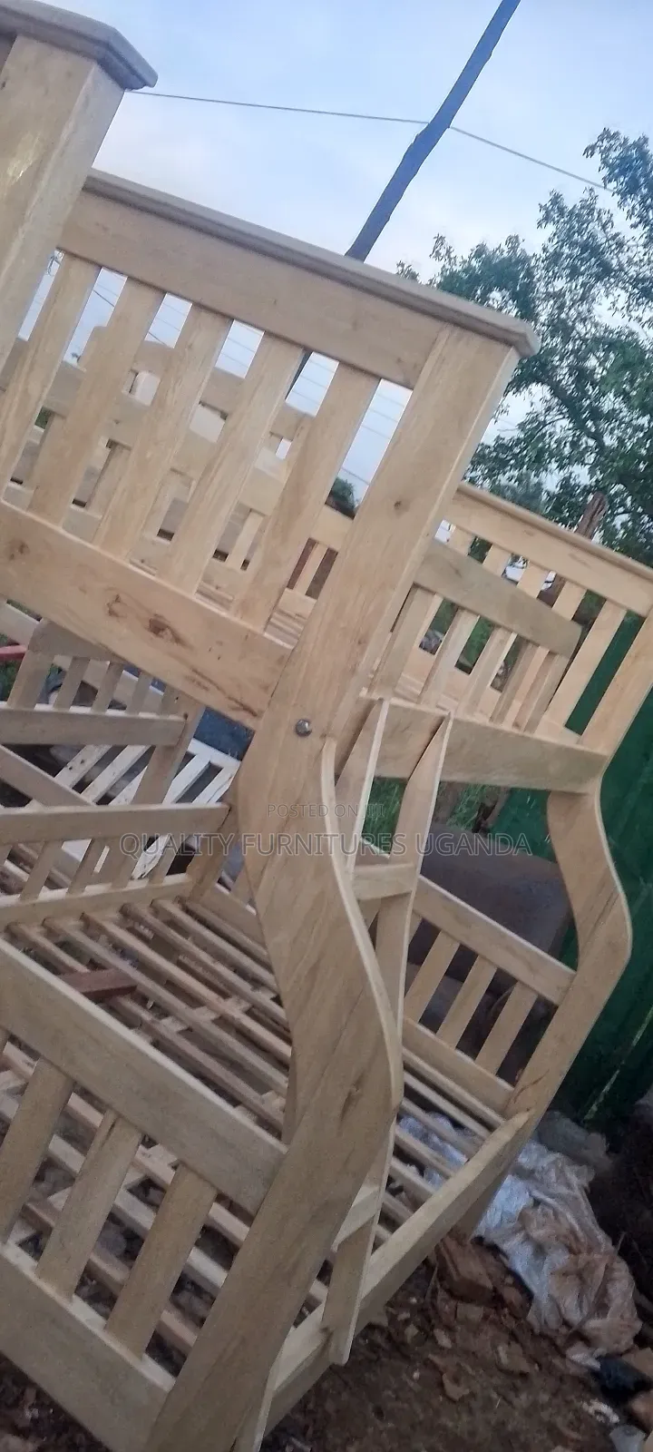 Musambya Wooden Twisted Bed