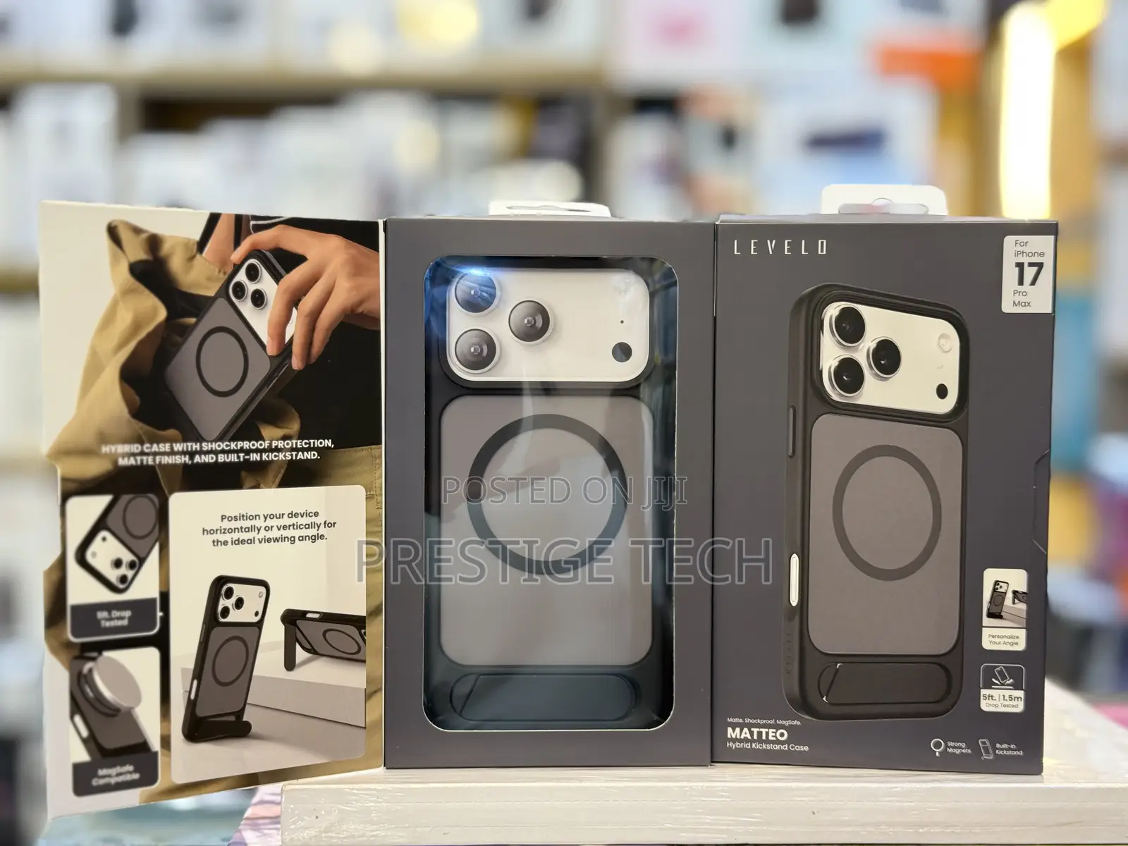 Levelo Matteo Case With Bottom Stand For 17 Pro Max And 16 Pro Max