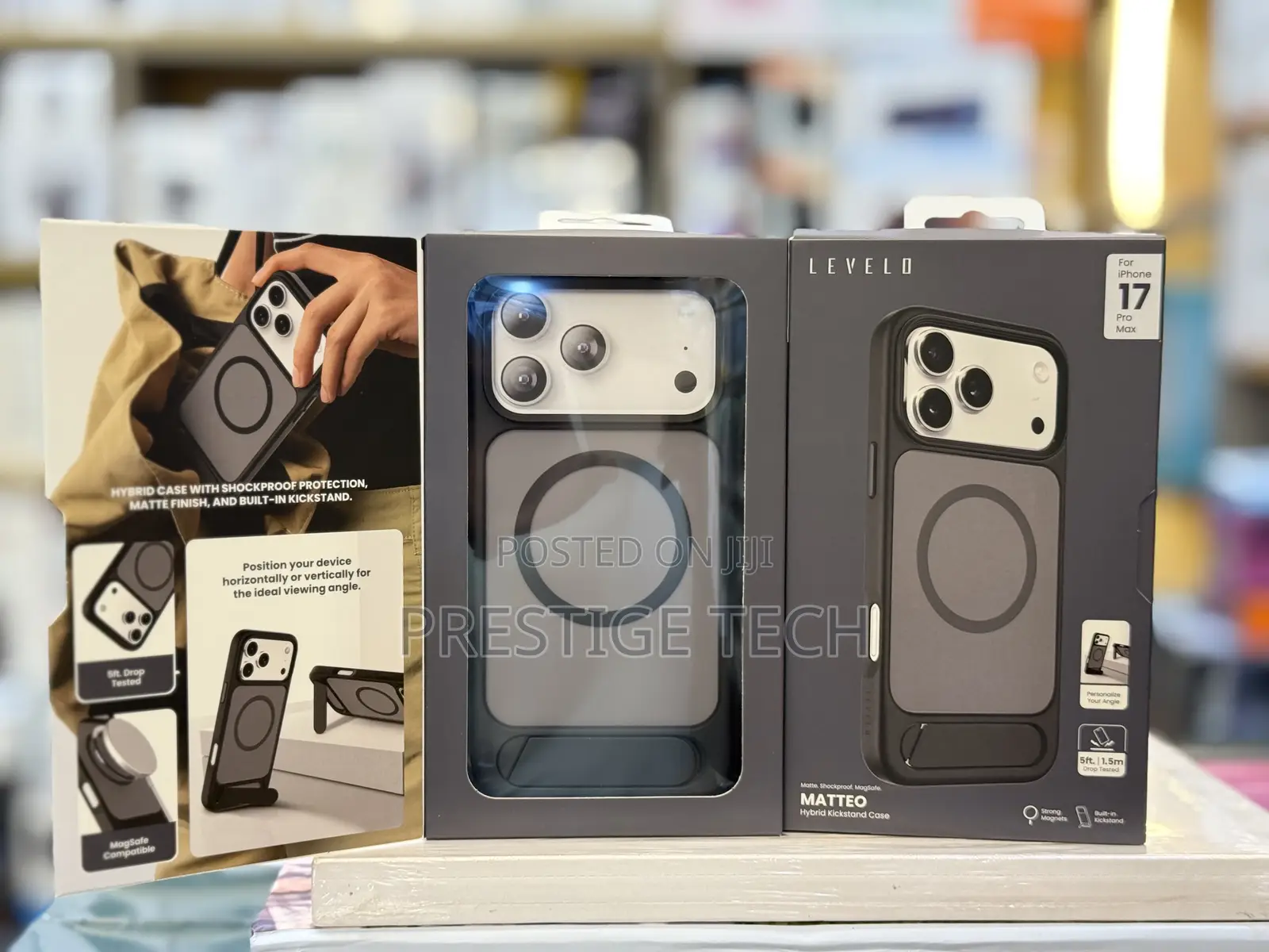 Levelo Matteo Case With Bottom Stand For 17 Pro Max And 16 Pro Max
