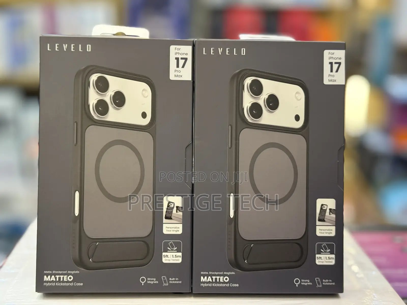 Levelo Matteo Case With Bottom Stand For 17 Pro Max And 16 Pro Max