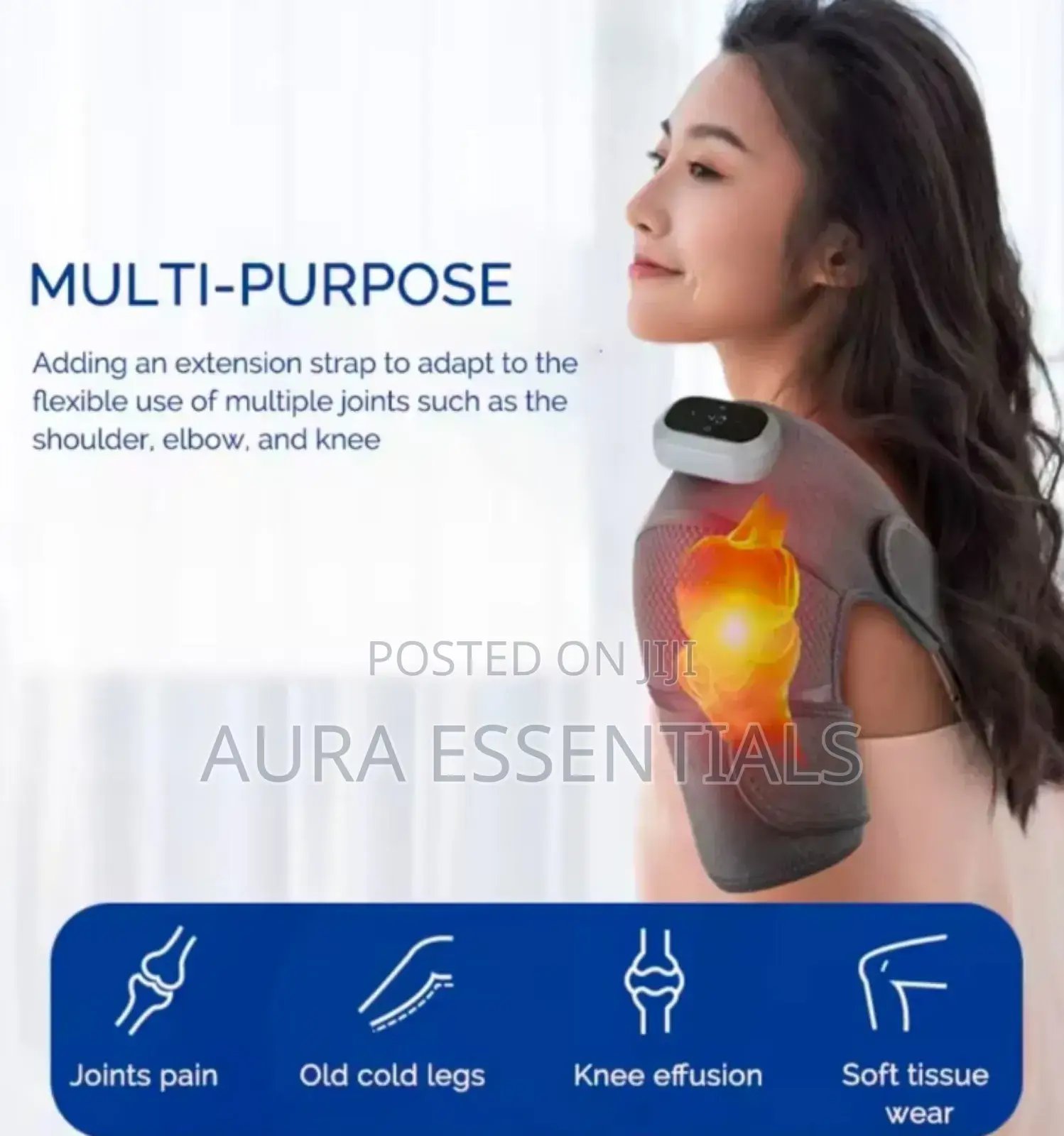3-in-1 Knee Massager Pad With Heat and Vibration Functions