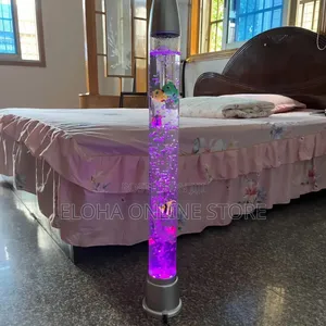 Global Gizmos 90cm Led Water Bubble Lamp With Fish