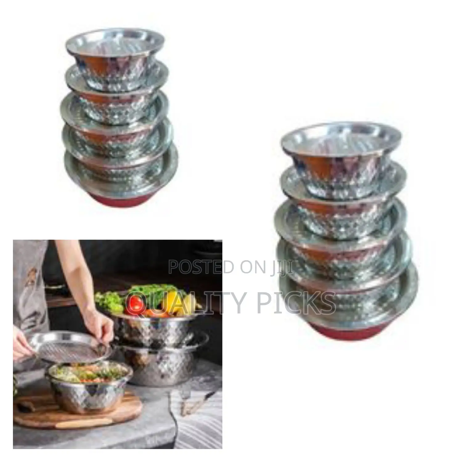 10pc Stainless Steel Serving Dishes