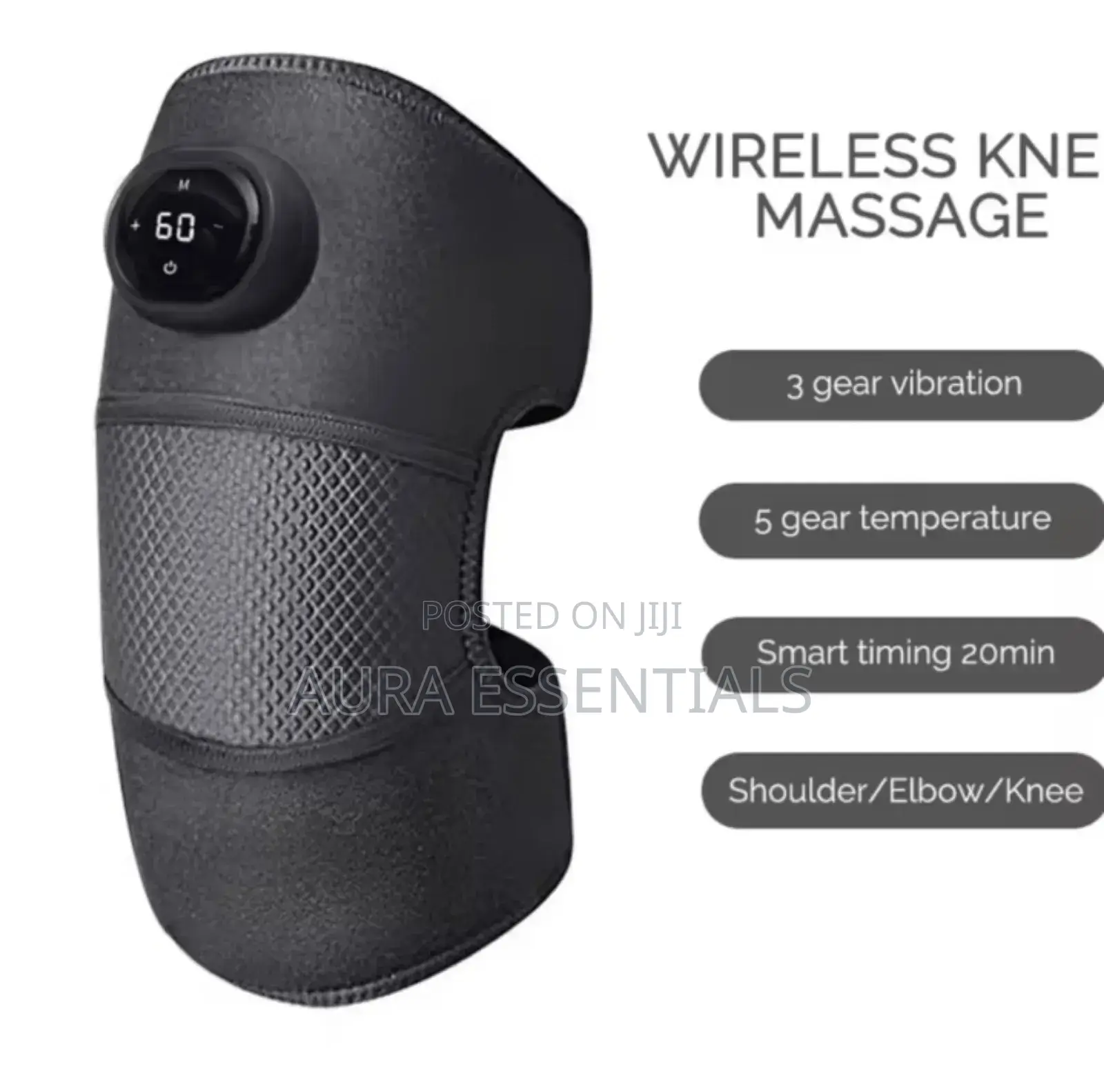 3-in-1 Knee Massager Pad With Heat and Vibration Functions