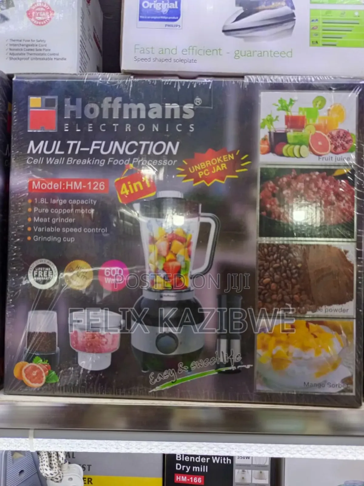 Hoffmans Multi-Function 4-in-1 Food Processor/Blender.