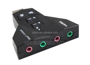 7.1 Channel Ch Sound Mic Speaker Double Adapter