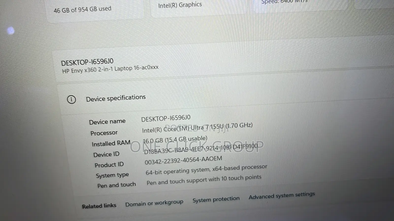 New Laptop HP Envy 15 16GB Intel Core Ultra 7 SSHD (Hybrid) 1T