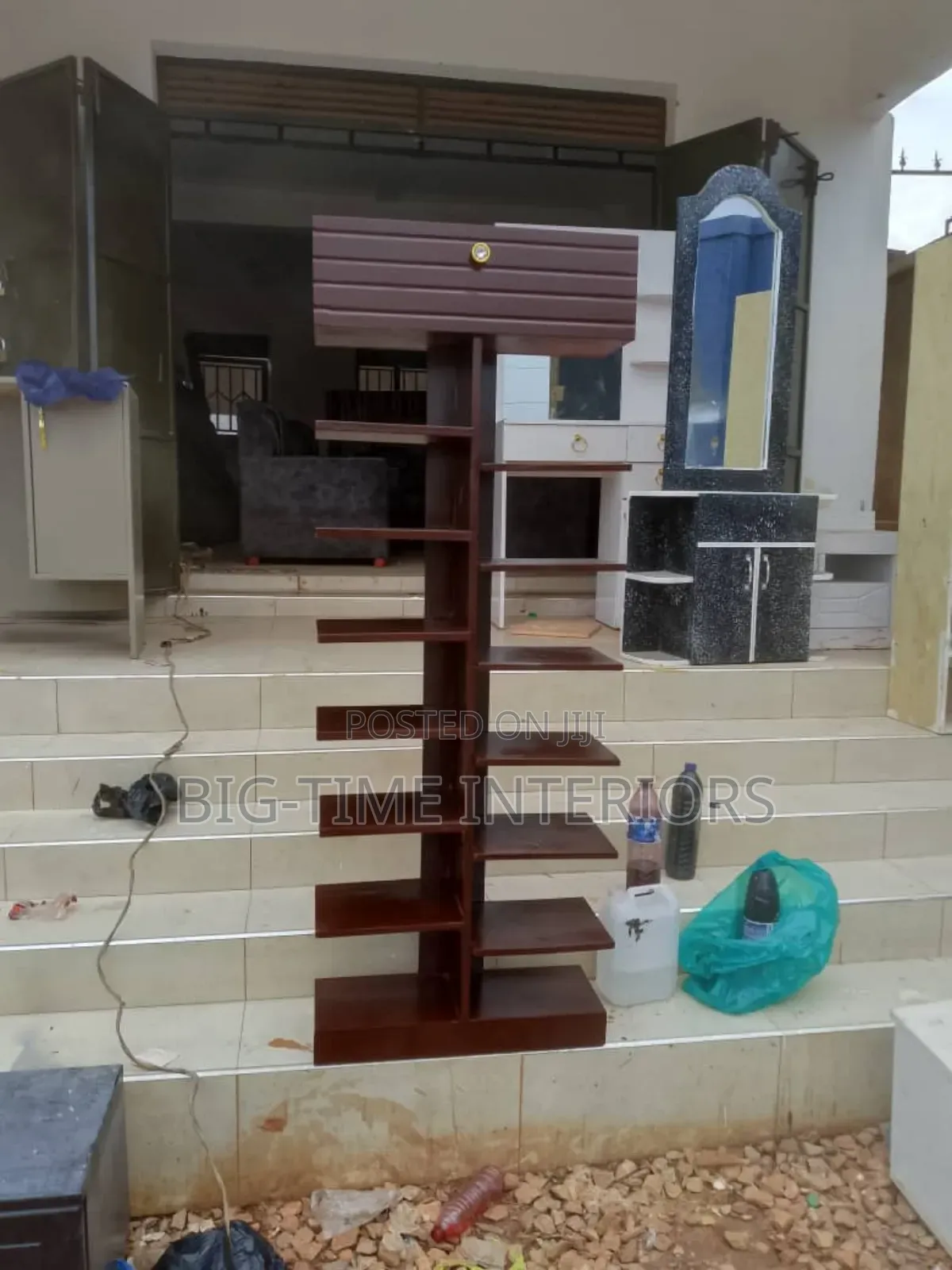 Coffee Brown Open Shoe Rack