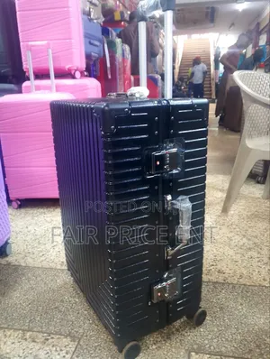Noble Aluminium Plastic Suitcase. Medium.( Black)
