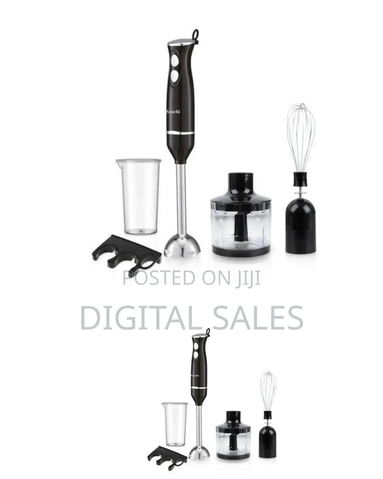 Saachi 4 in 1 Hand Blender With Dough Mixers and Vegetable Cutter