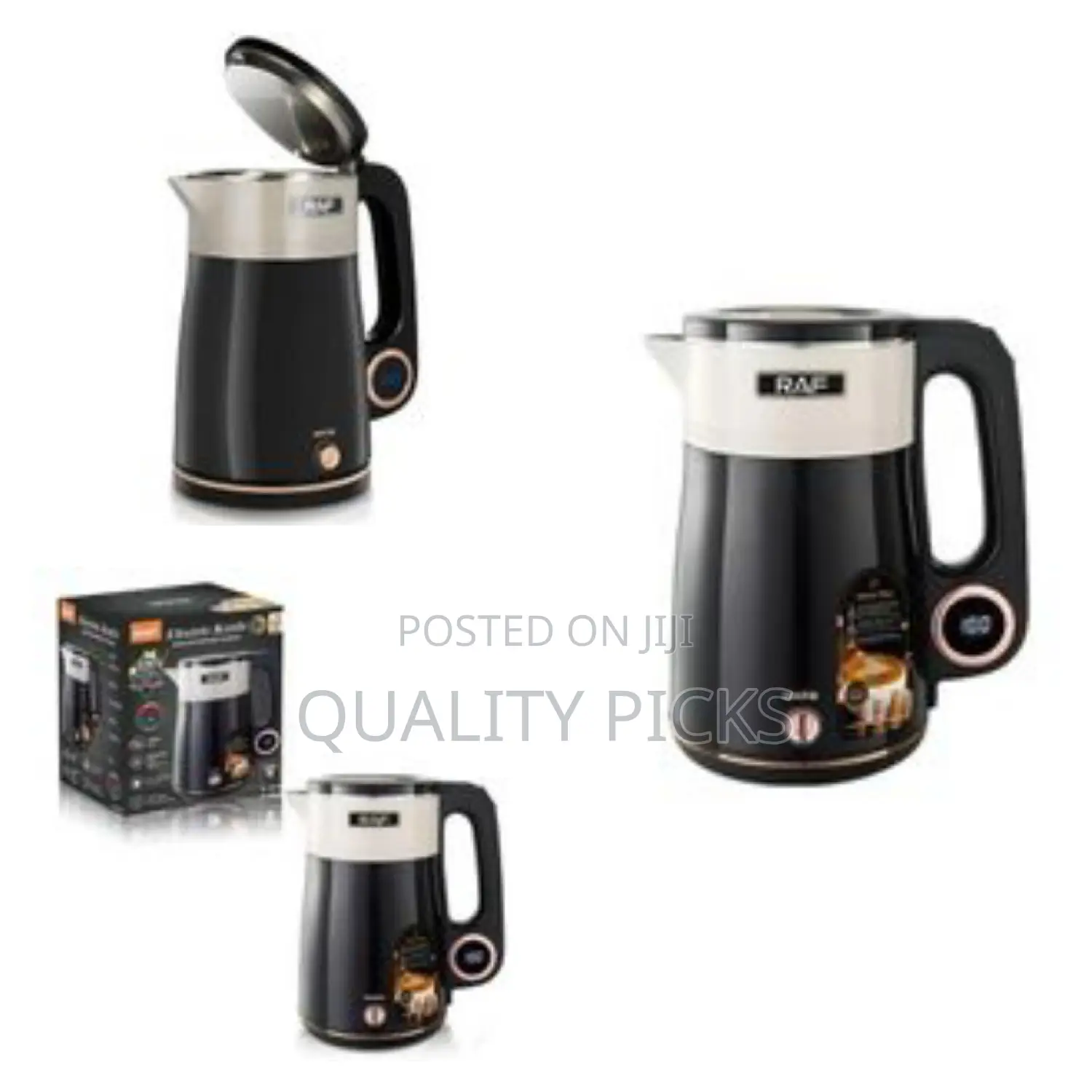 Raf Intelligent Multi-Function Glass Electric Kettle - Multicolor