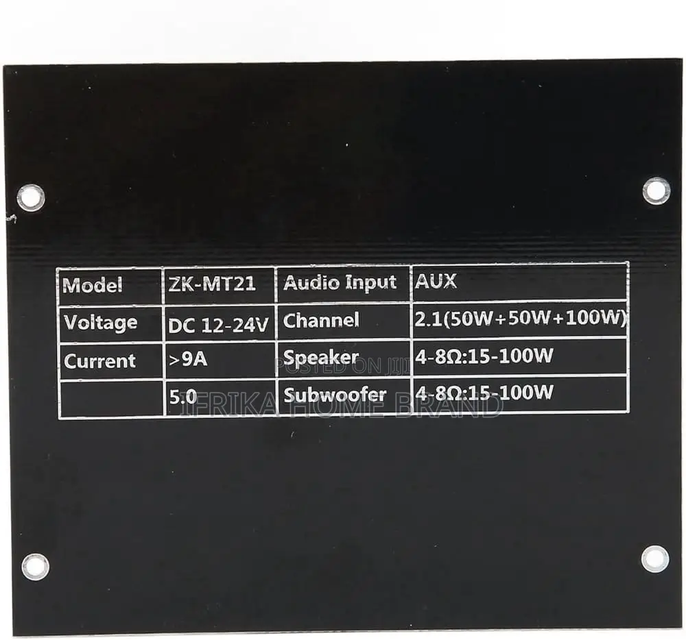 Zk-Mt21 2.1 Channel Bluetooth Audio Amplifier Module