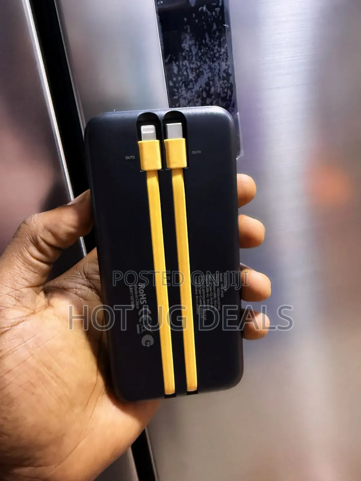 Tecno Powerbank 10000mah Led Display In-built Cables Type C,Lightening