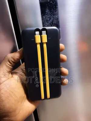 Tecno Powerbank 10000mah Led Display In-built Cables Type C,Lightening