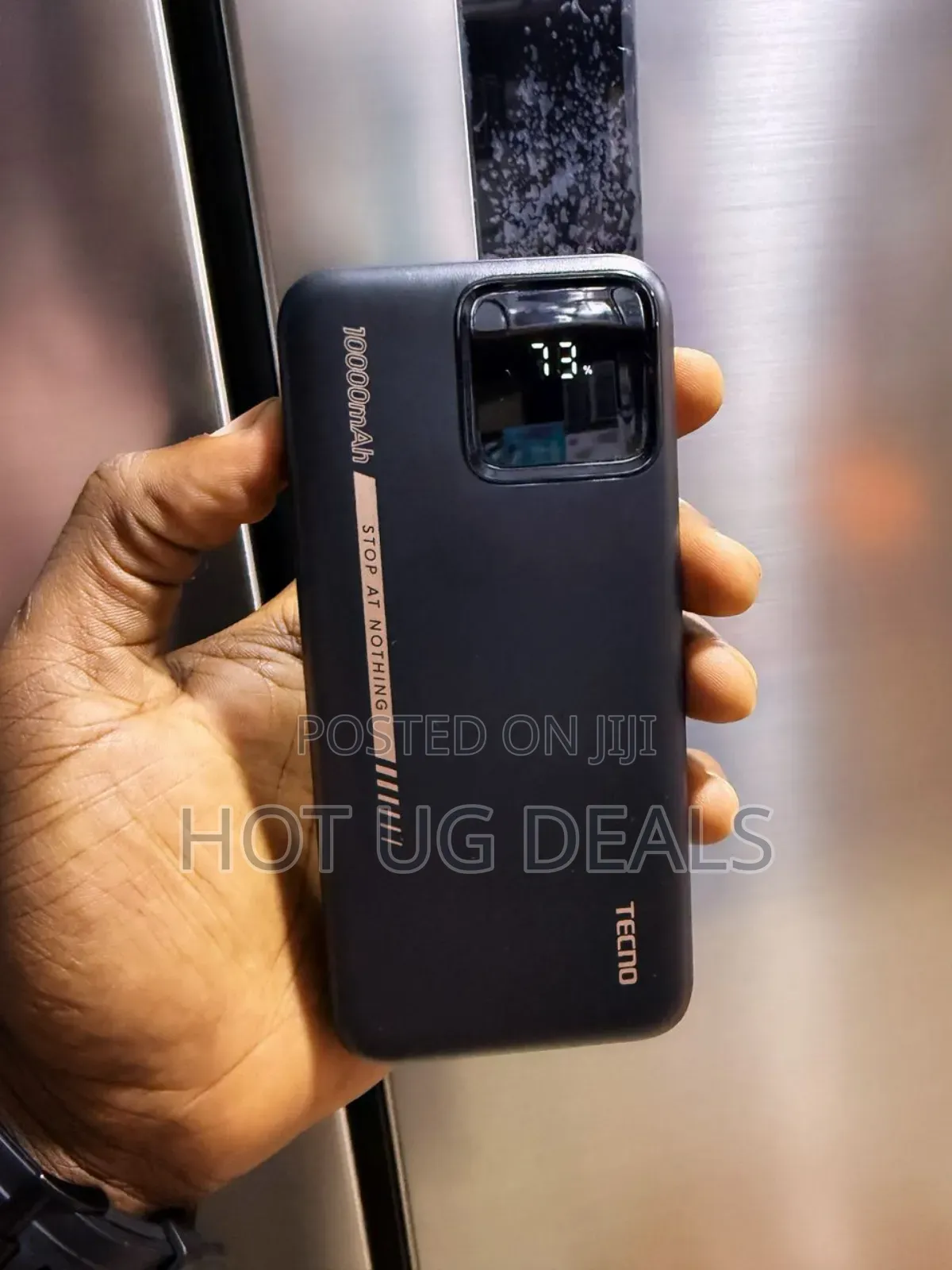 Tecno Powerbank 10000mah Led Display In-built Cables Type C,Lightening