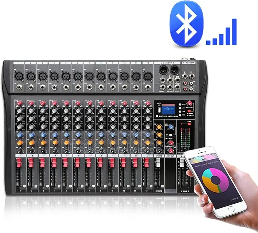 Professional Dj Audio Mixer, 16 Channel Audio Mixer, Bluetooth Sound