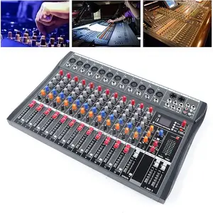 Professional Dj Audio Mixer, 16 Channel Audio Mixer, Bluetooth Sound