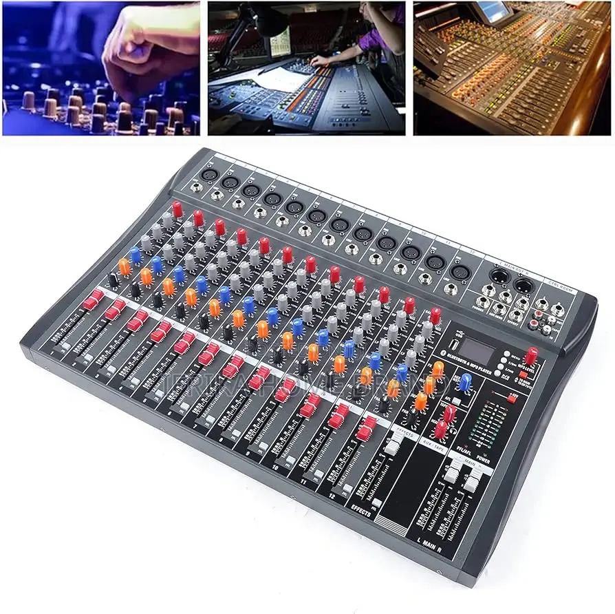 Professional Dj Audio Mixer, 16 Channel Audio Mixer, Bluetooth Sound