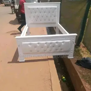Unique 4 by 6 White Leathered Bed