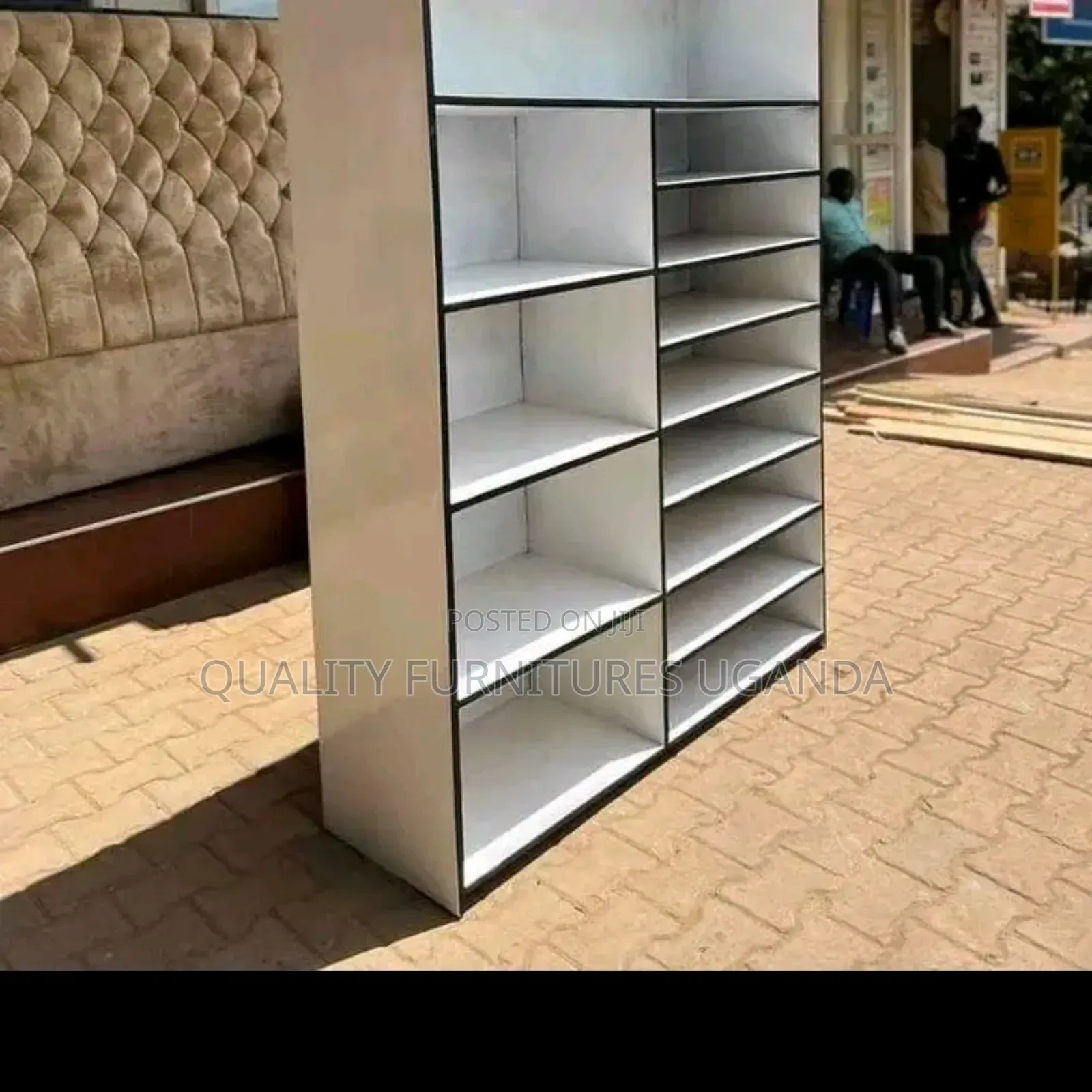 Black and White High Shoe Rack