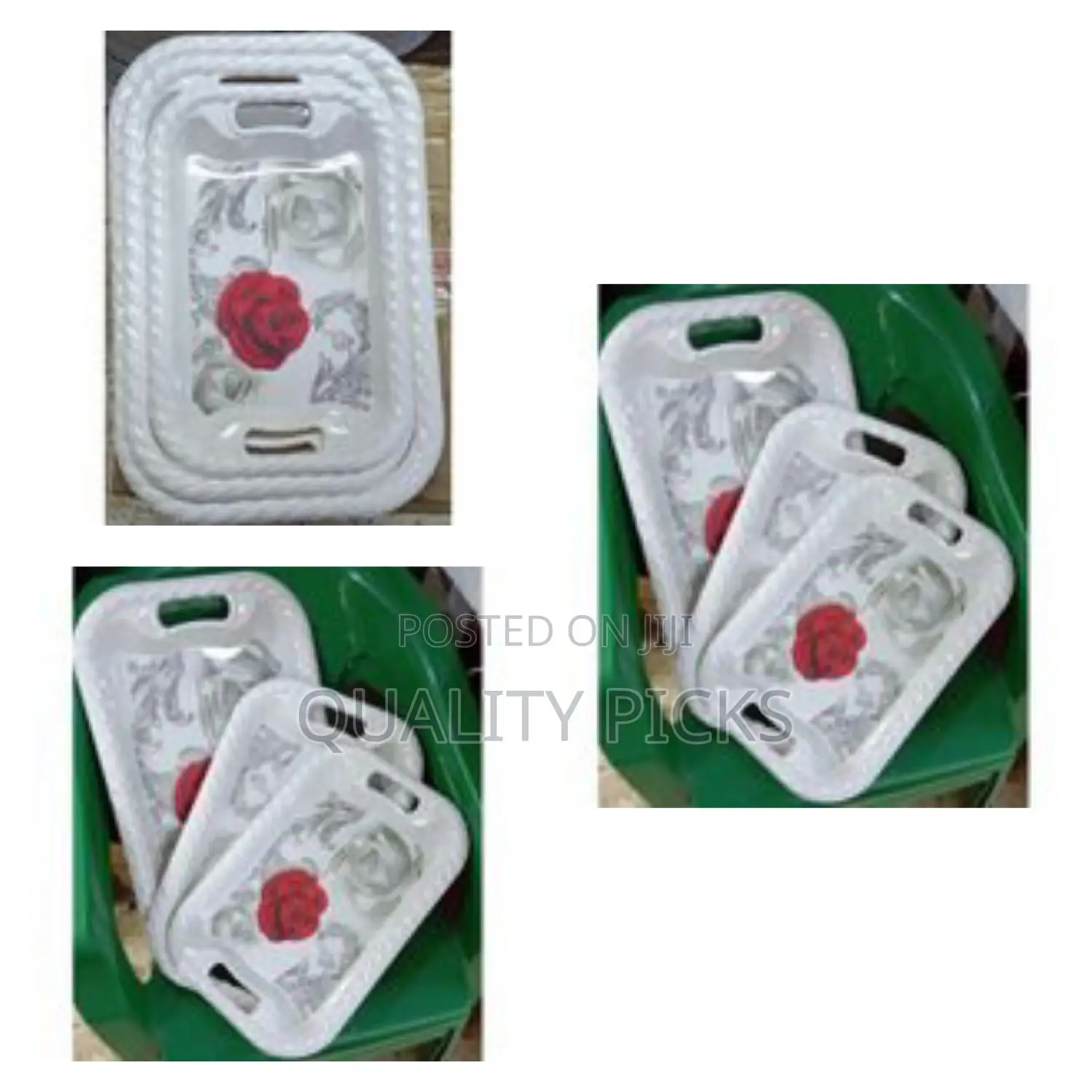 A Set of Strong Unique Melamine Trays in All Sizes