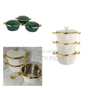 Luxury 3-Piece 2.1/2.6/3.1qt Hot Pot Food Warmer/Cooler,