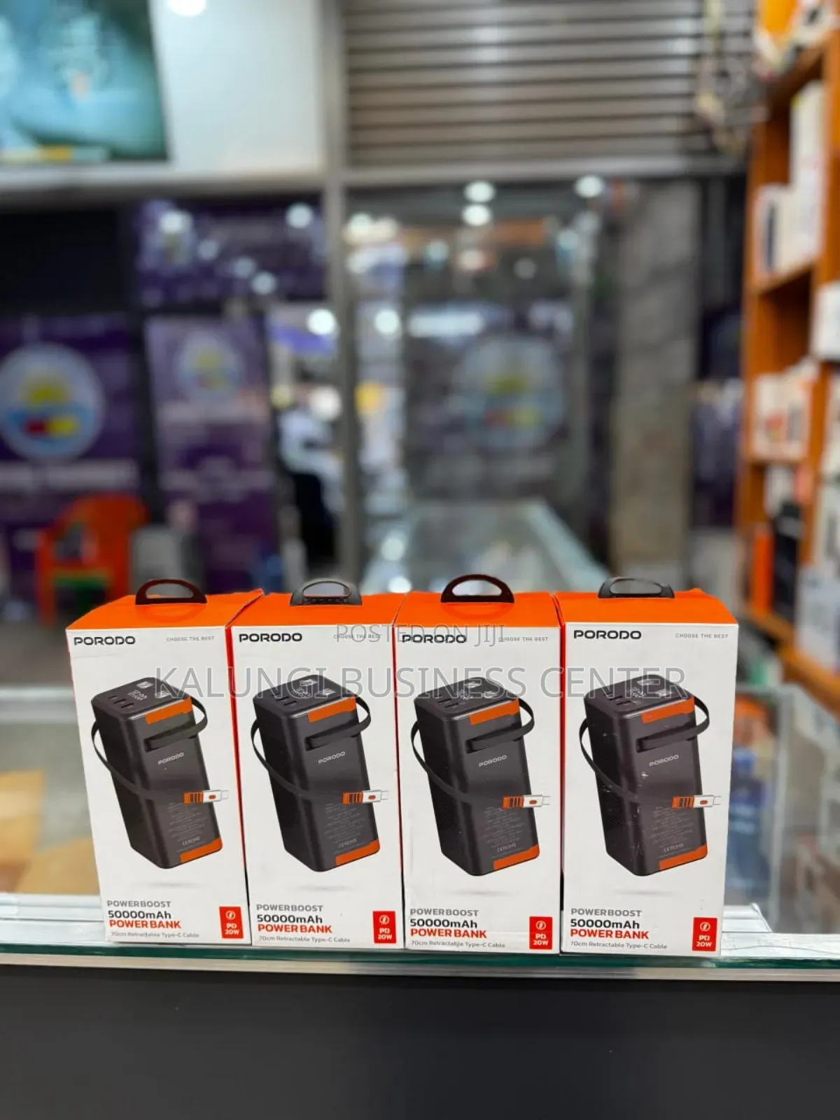Porodo Power Boost 50000mah Retractable Power Bank