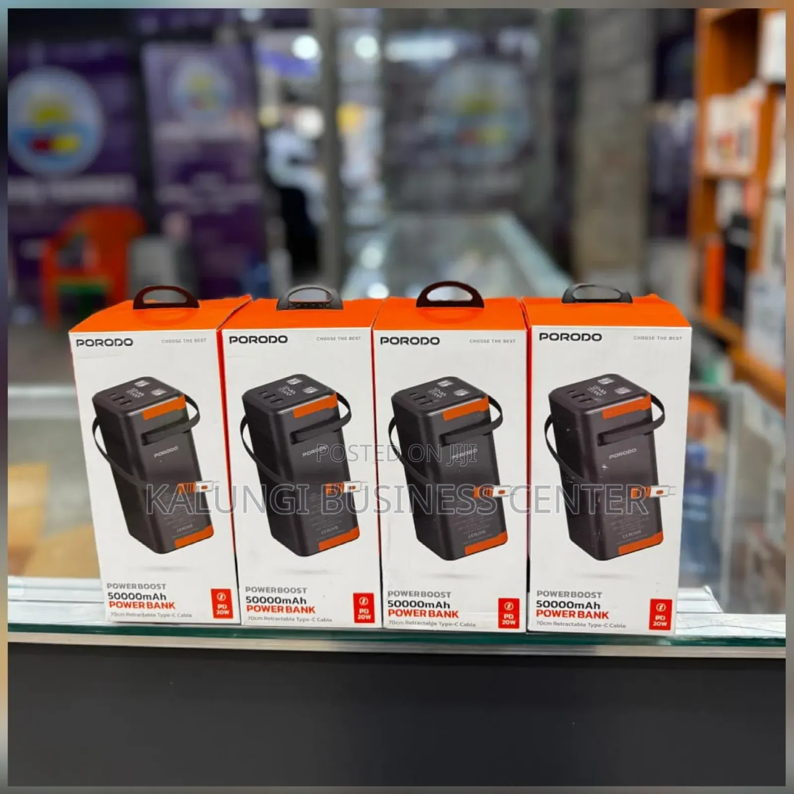 Porodo Power Boost 50000mah Retractable Power Bank