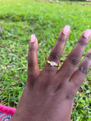 Karen Stainless Steel Engagement/Promise Ring - Size 18 (Gold)