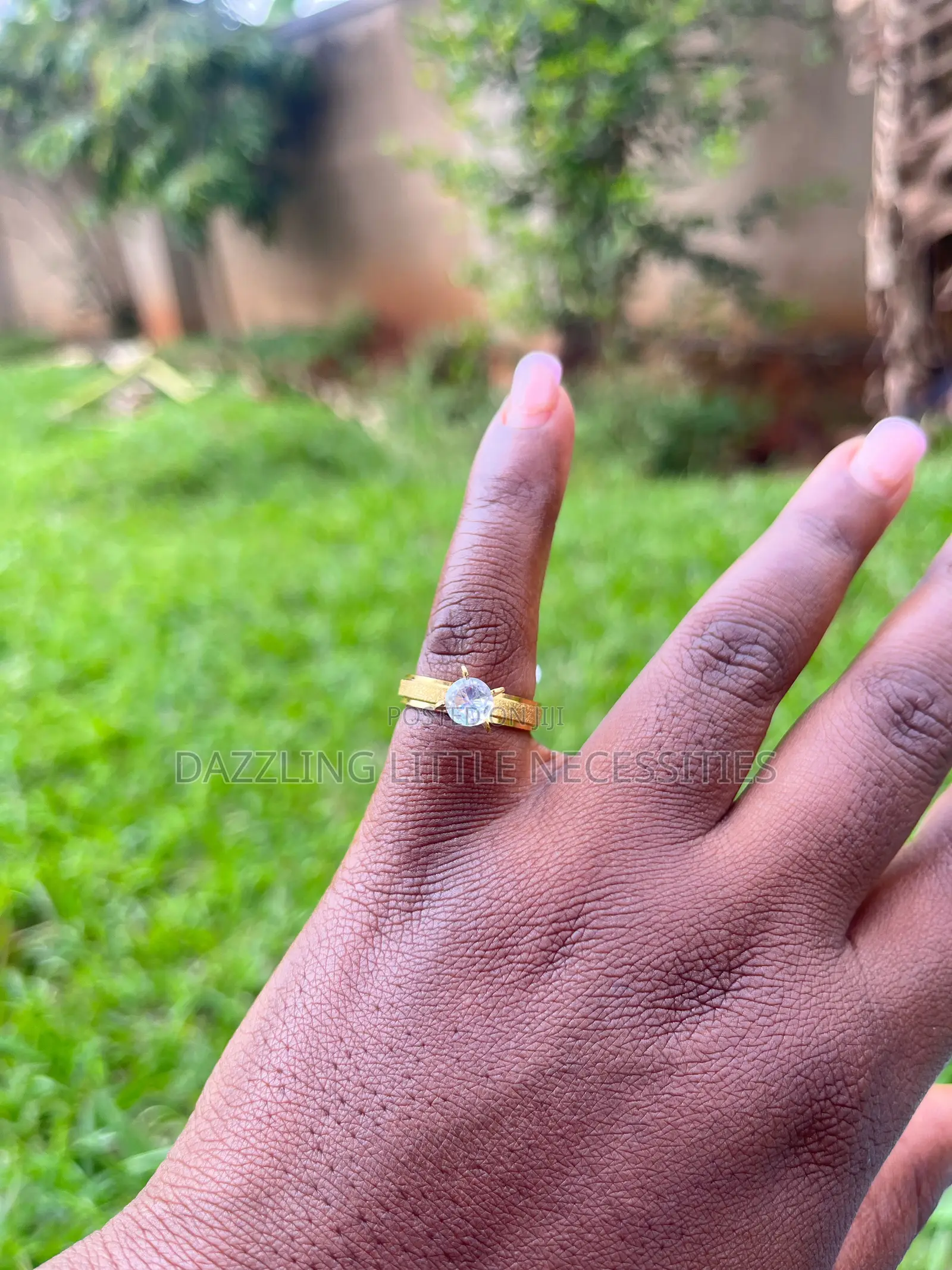 Denise Stainless Steel Engagement/Promise - Size 16 (Gold)