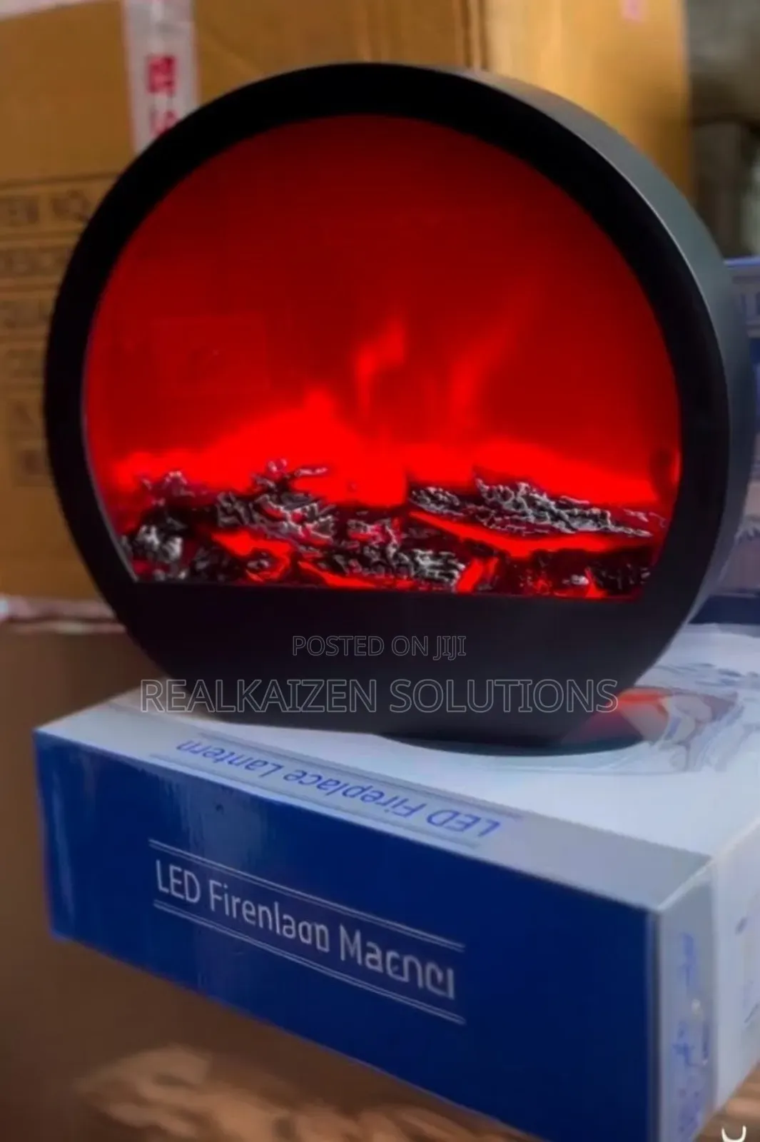 Electric Usb Operated Led Round Fireplace Ornament