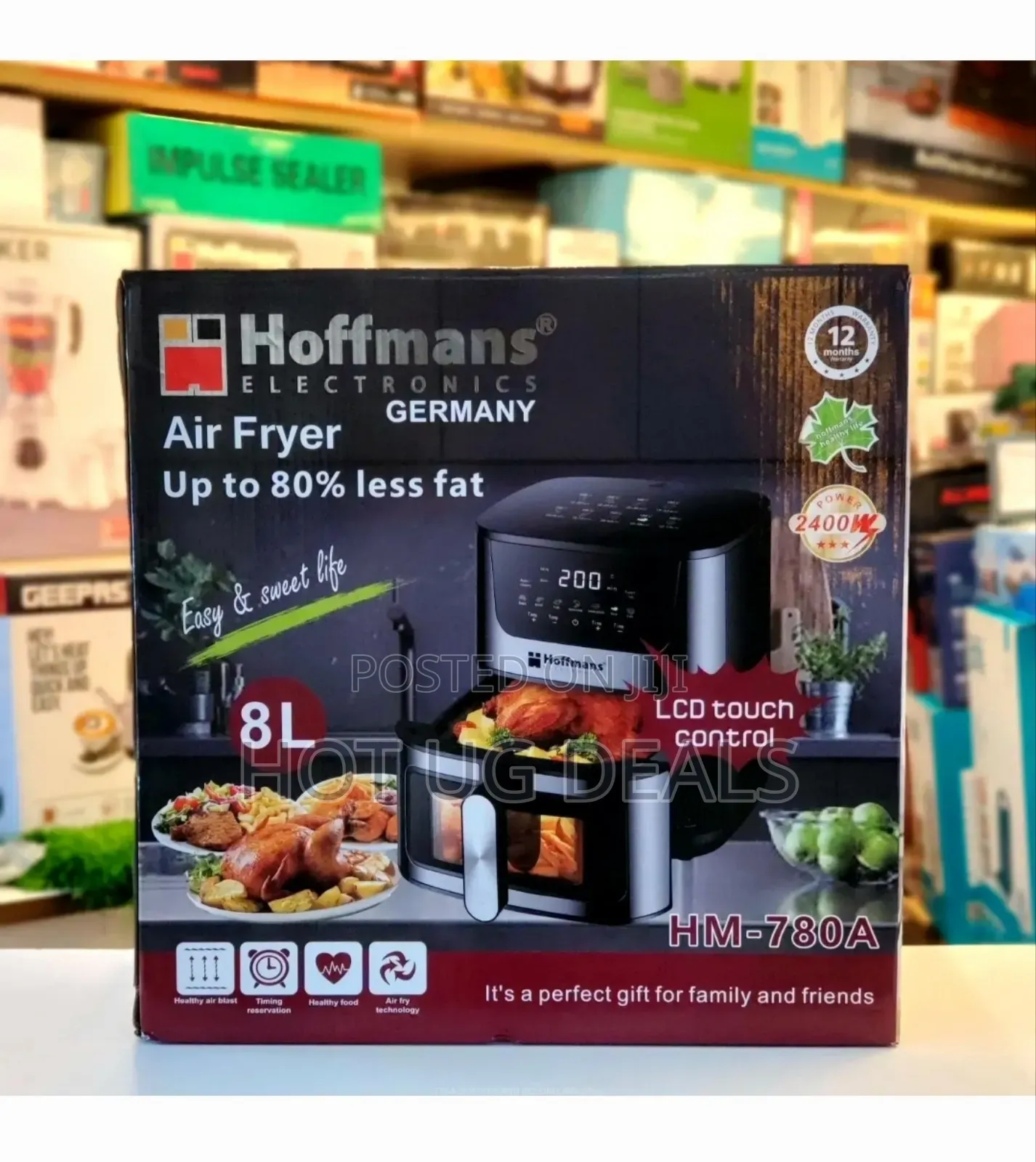 8l Air Fryer Hoffman - Black