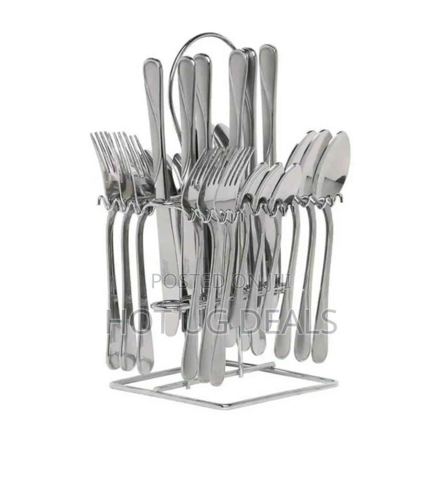 24-piece Stainless Steel Hard Body Cutlery Set With Stand