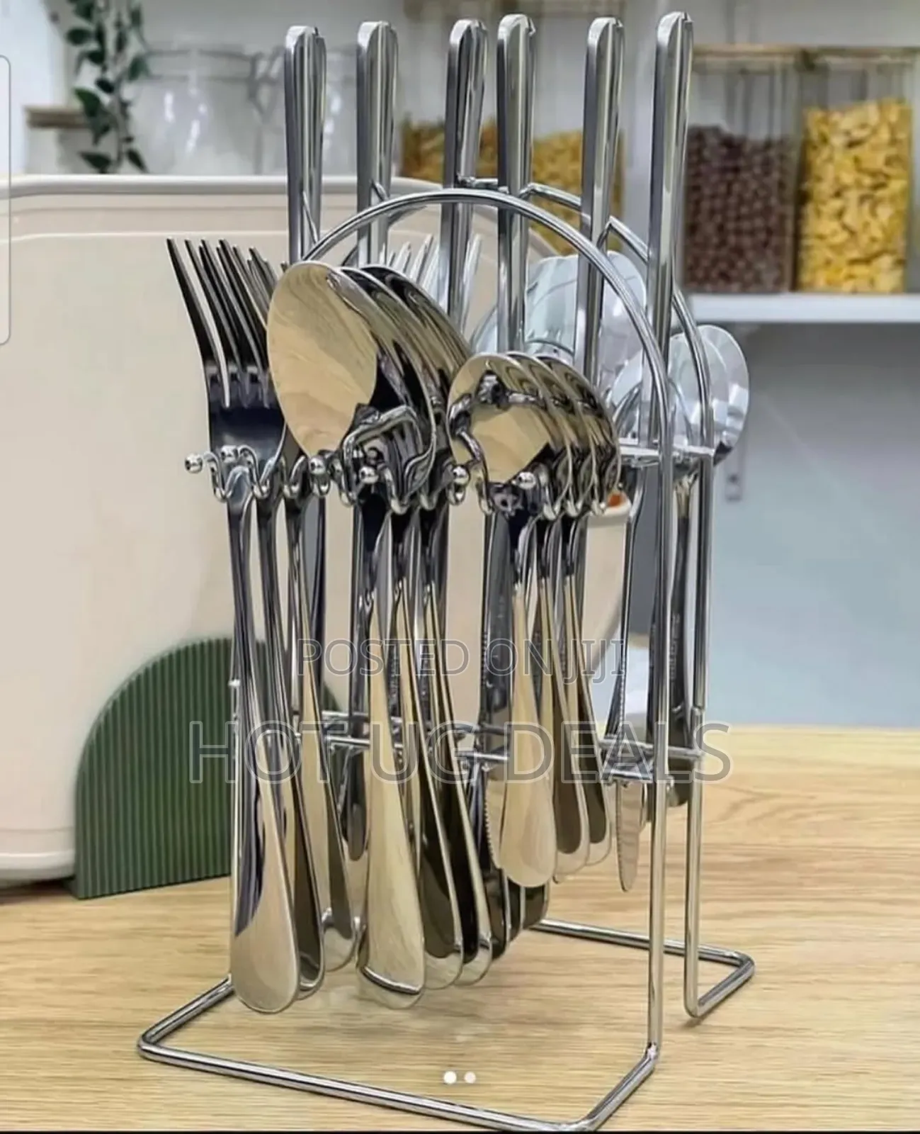 24-piece Stainless Steel Hard Body Cutlery Set With Stand