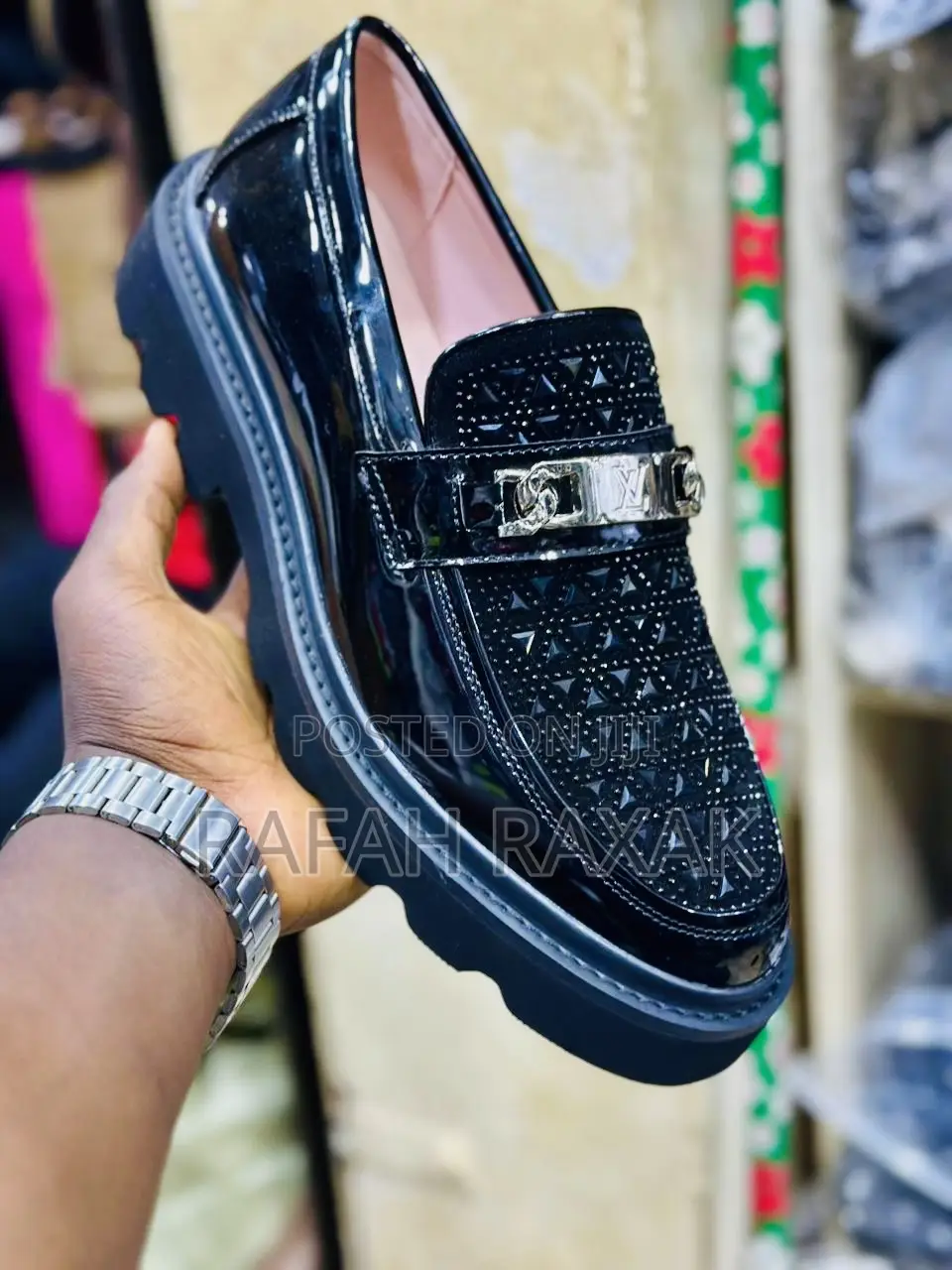 Men’S Classic Fashion Designer Louis Vuitton Shinny/Crystal Loafers