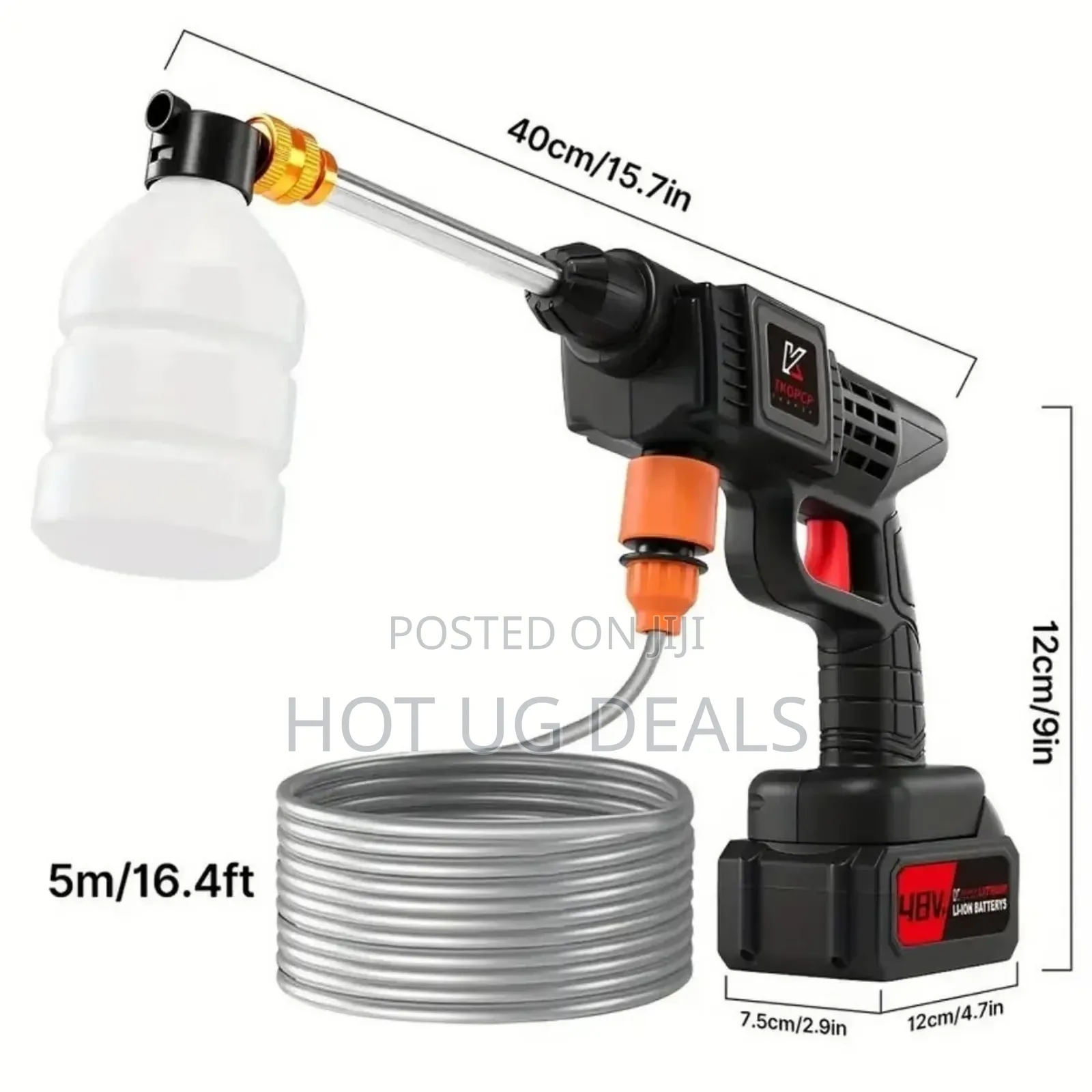 Rechargeable Pressure Car Washer, Cordless Sprayer With 2 Batteries