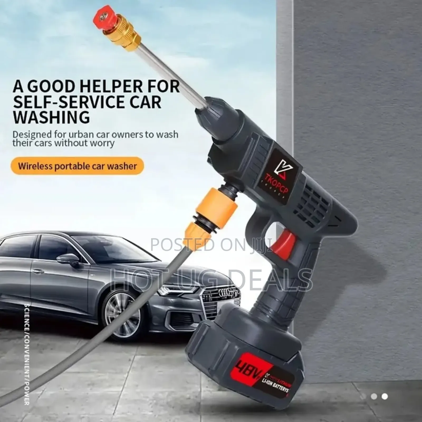 Rechargeable Pressure Car Washer, Cordless Sprayer With 2 Batteries