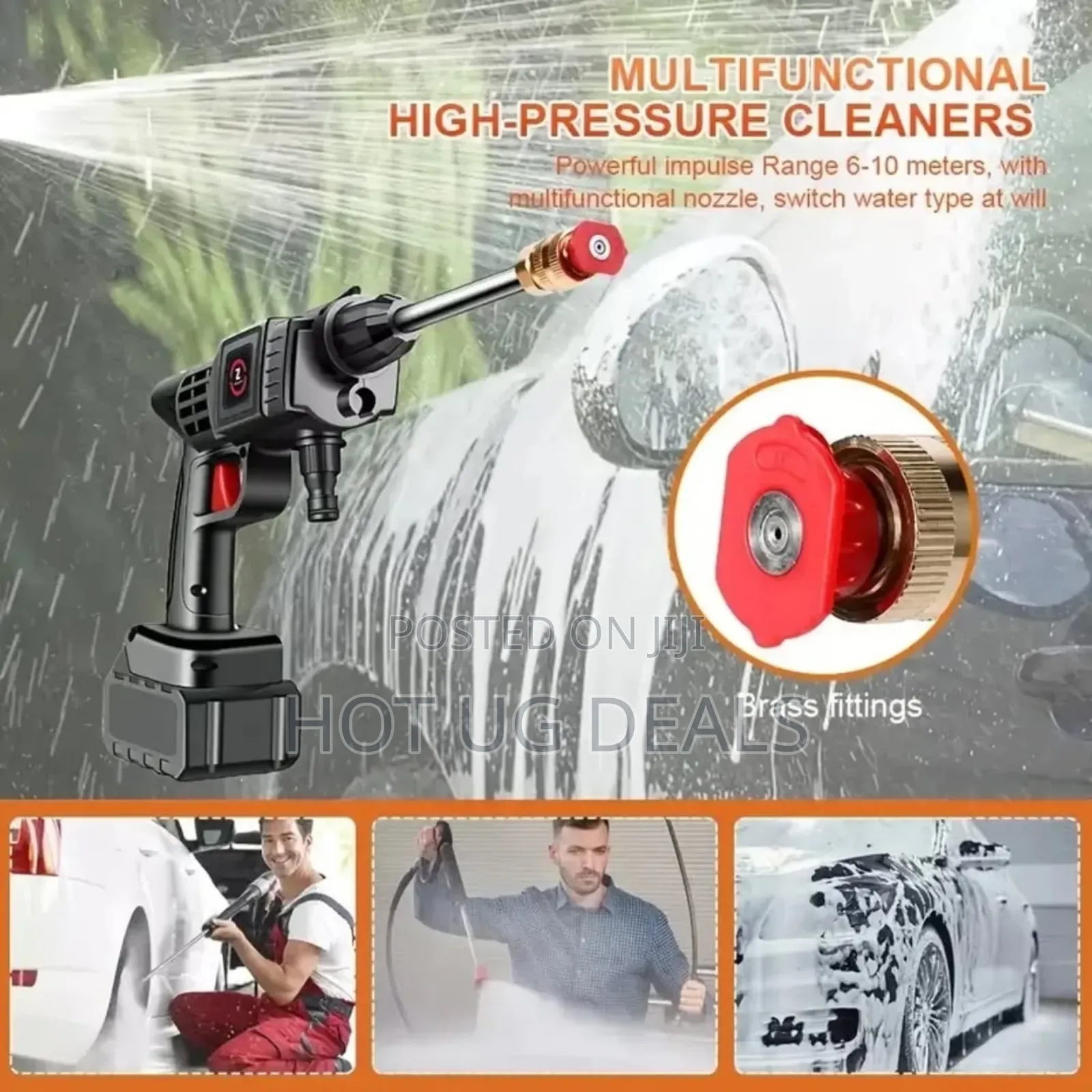Rechargeable Pressure Car Washer, Cordless Sprayer With 2 Batteries