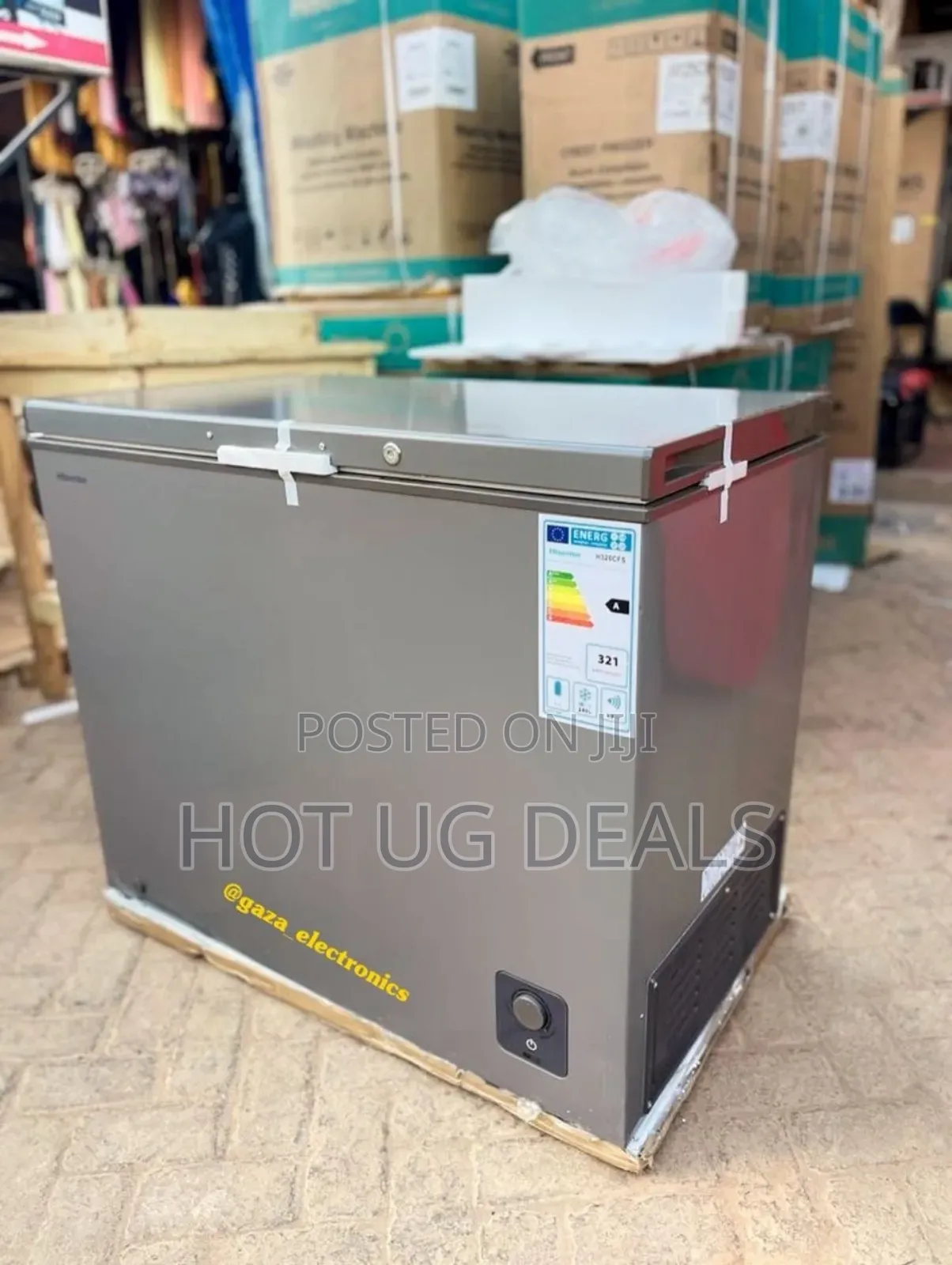 Hisense 400l / 400 Litres Chest Freezer Fc-40dt4sb1 - Silver Grey