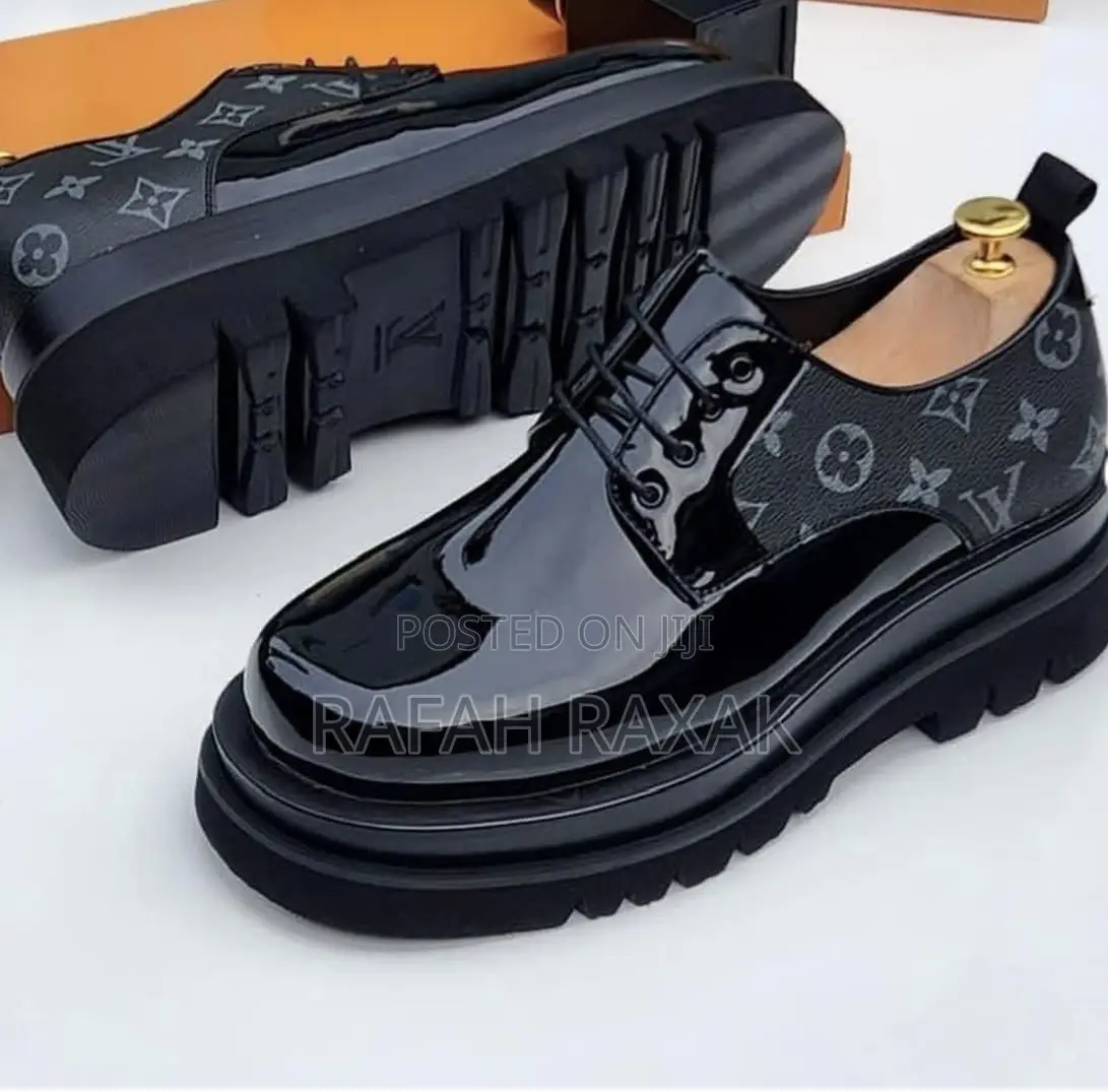 Original Men’S Louis Vuitton Luxury Shinny Platform Derby Shoes