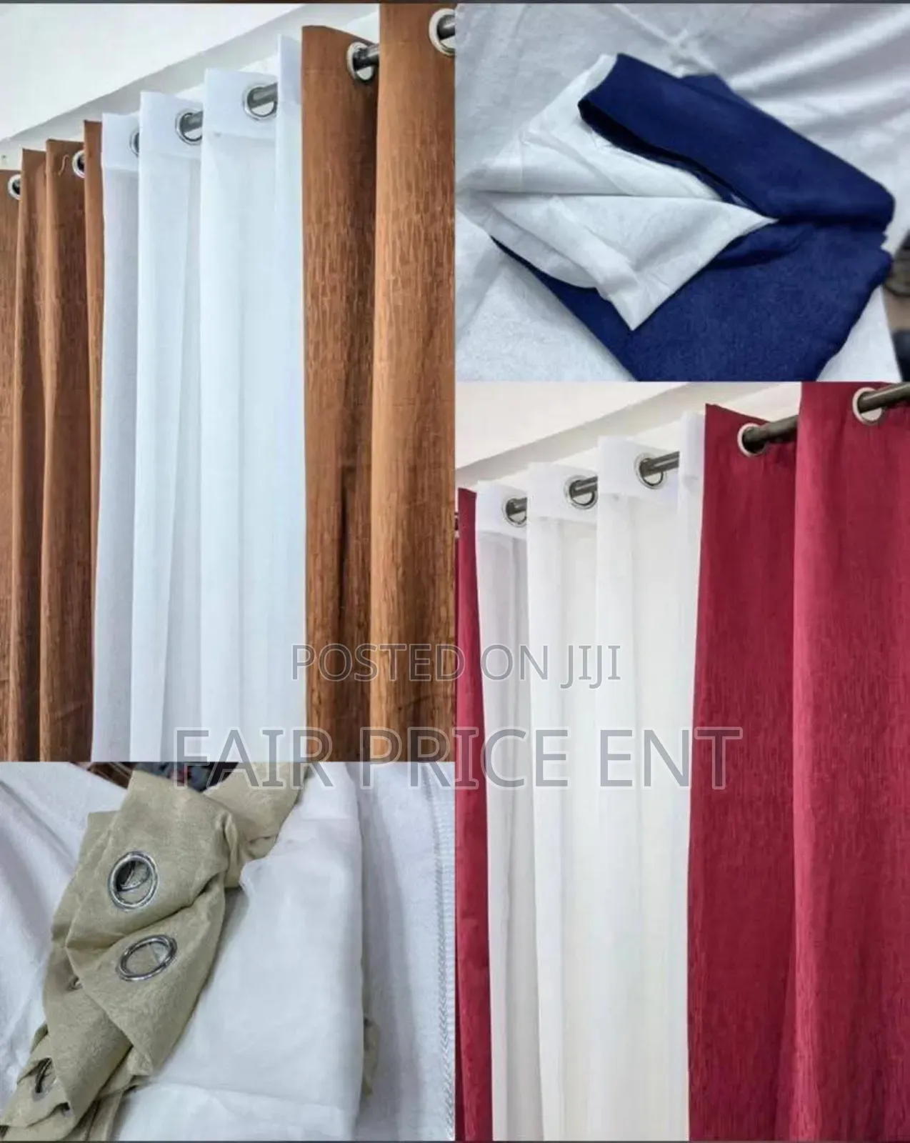 Executive Curtains With Net Inside .3 Metres.( Brown)