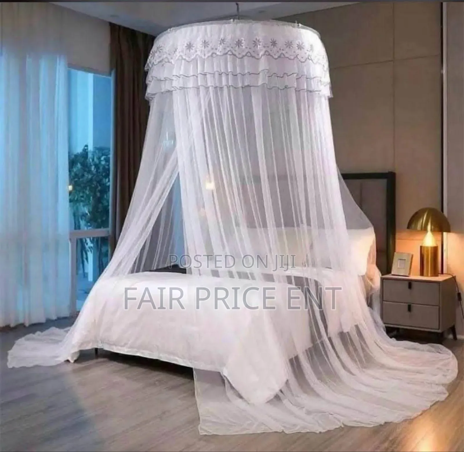 Round Mosquito Nets. 4*6. (White)